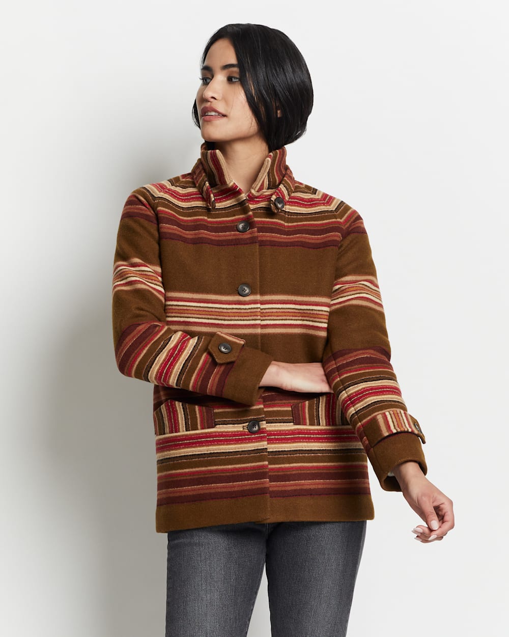 Pendleton striped coat deals