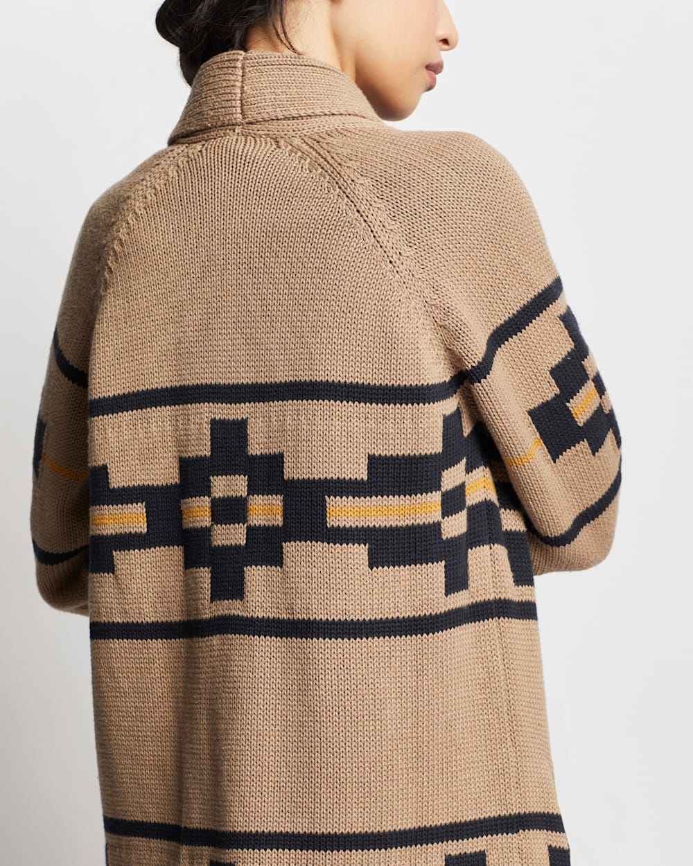 ALTERNATE VIEW OF WOMEN'S ROCK POINT COTTON CARDIGAN IN TAUPE MULTI image number 4