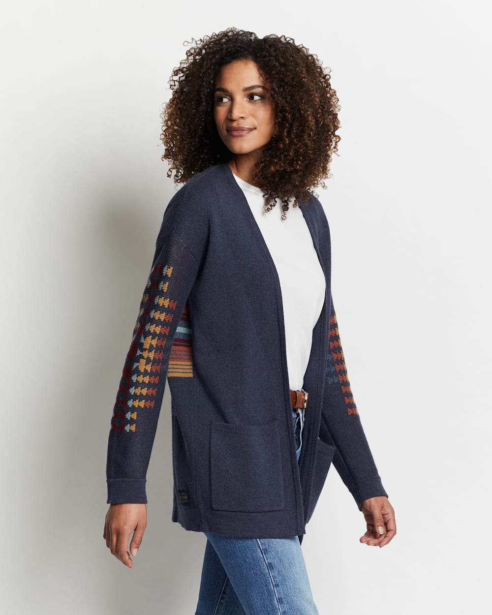 WOMEN S GRAPHIC OPEN FRONT CARDIGAN
