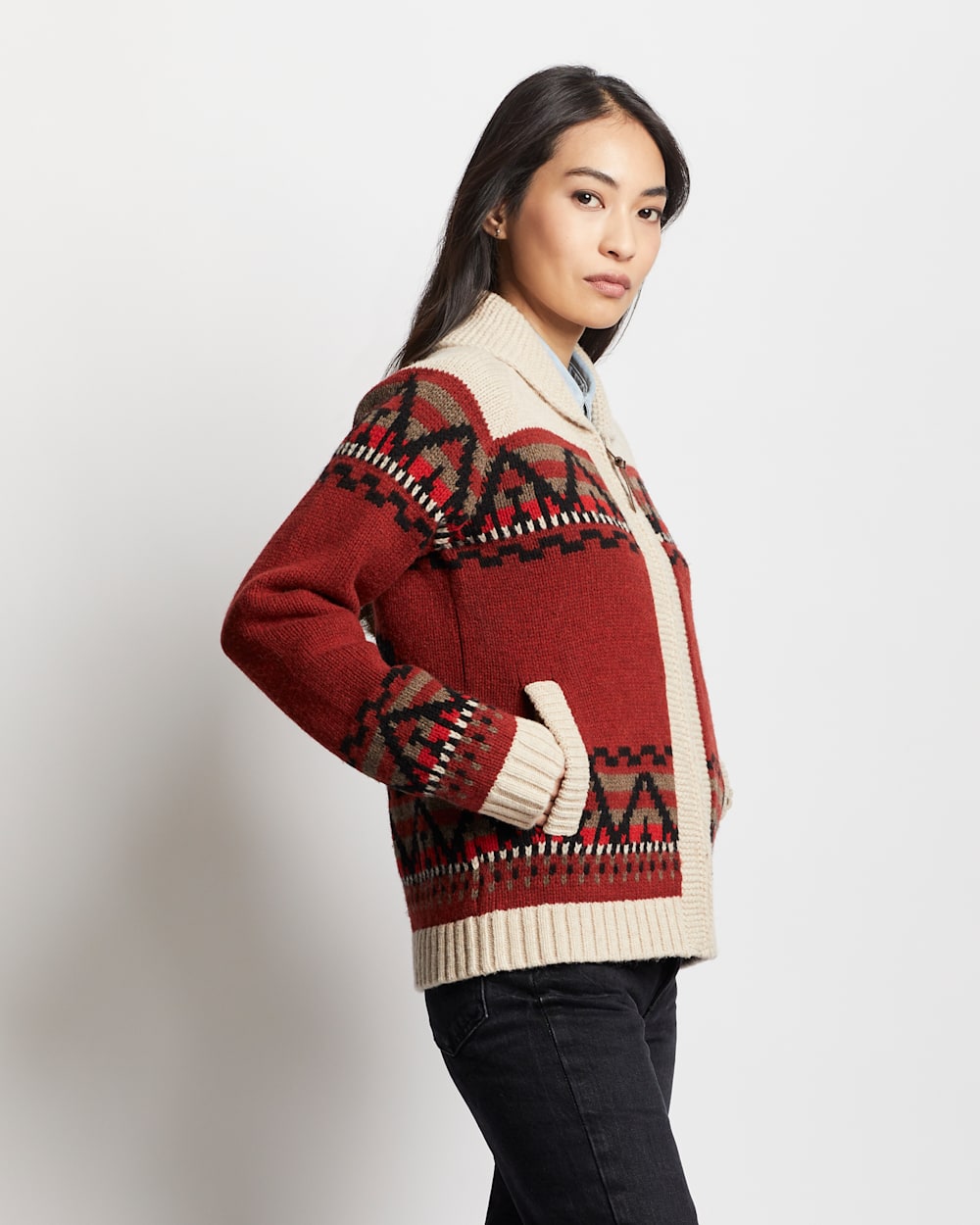 WOMEN S ALPINE LAMBSWOOL ZIP CARDIGAN
