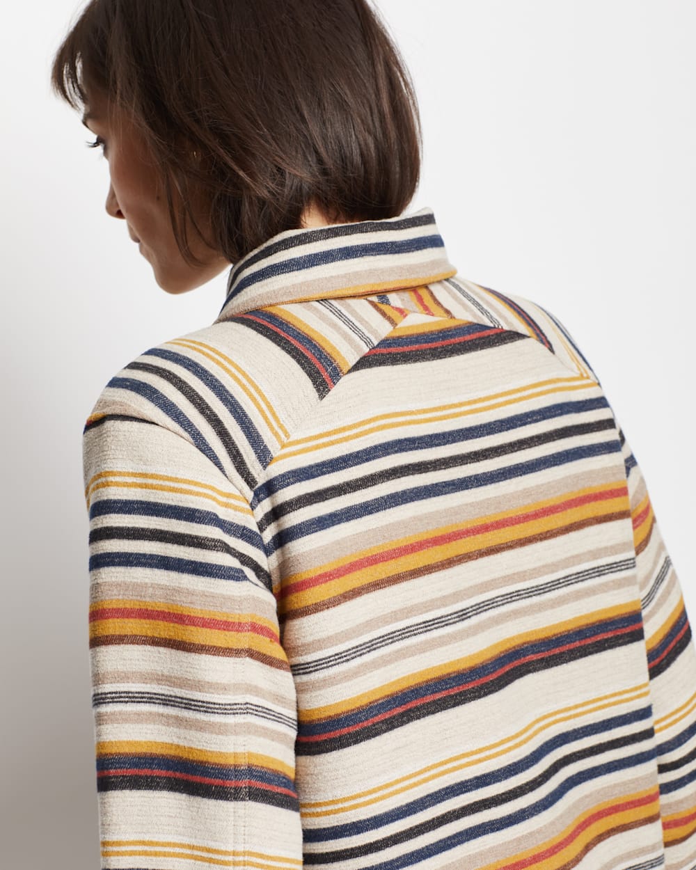 ALTERNATE VIEW OF WOMEN'S WILDWOOD DOUBLESOFT SHIRT JACKET IN BRIDGER STRIPE MULTI image number 2