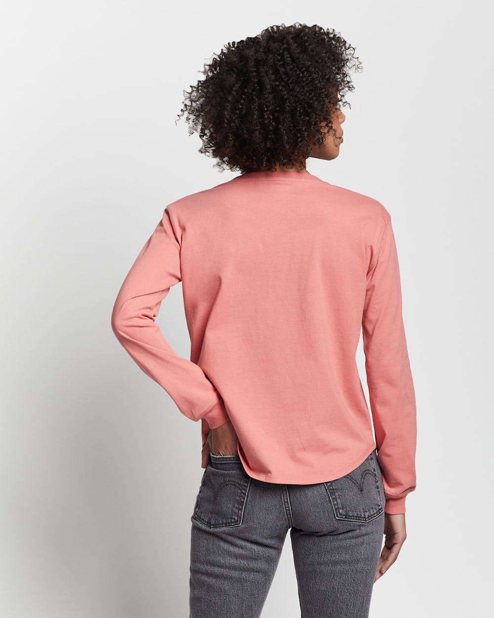 ALTERNATE VIEW OF WOMEN'S LONG-SLEEVE DESCHUTES TEE IN FADED ROSE image number 2