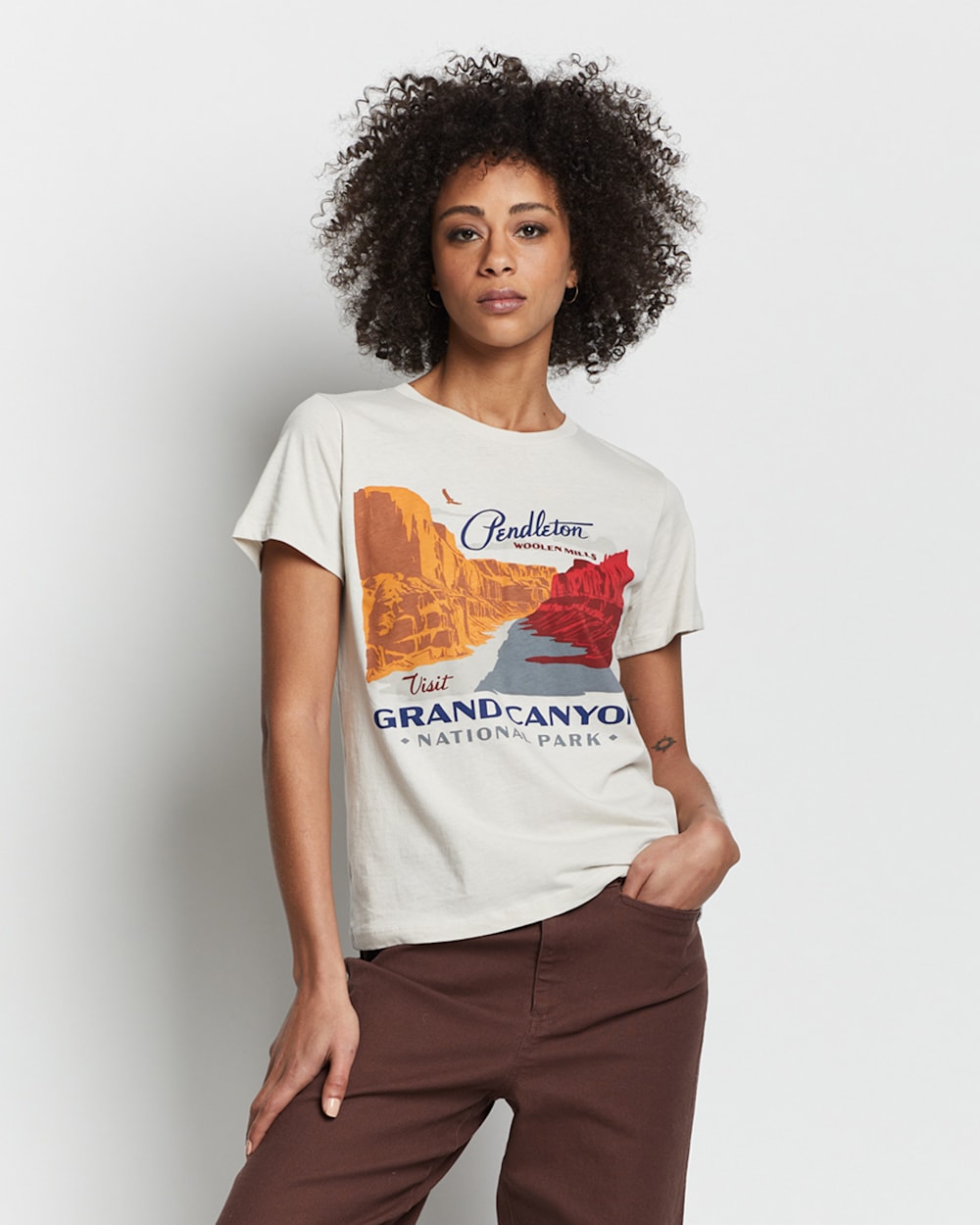 ALTERNATE VIEW OF WOMEN'S HERITAGE GRAND CANYON TEE IN BONE image number 2