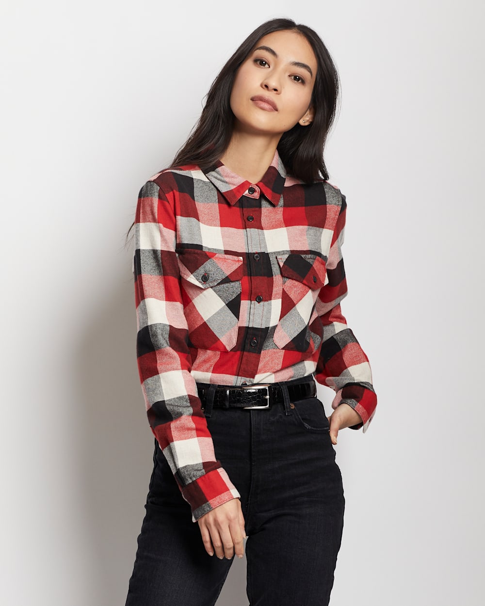 WOMEN S MADISON DOUBLEBRUSHED FLANNEL SHIRT
