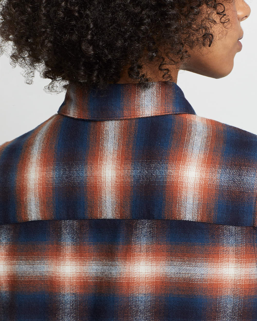 ALTERNATE VIEW OF WOMEN'S MADISON DOUBLEBRUSHED FLANNEL SHIRT IN NAVY MULTI PLAID image number 5