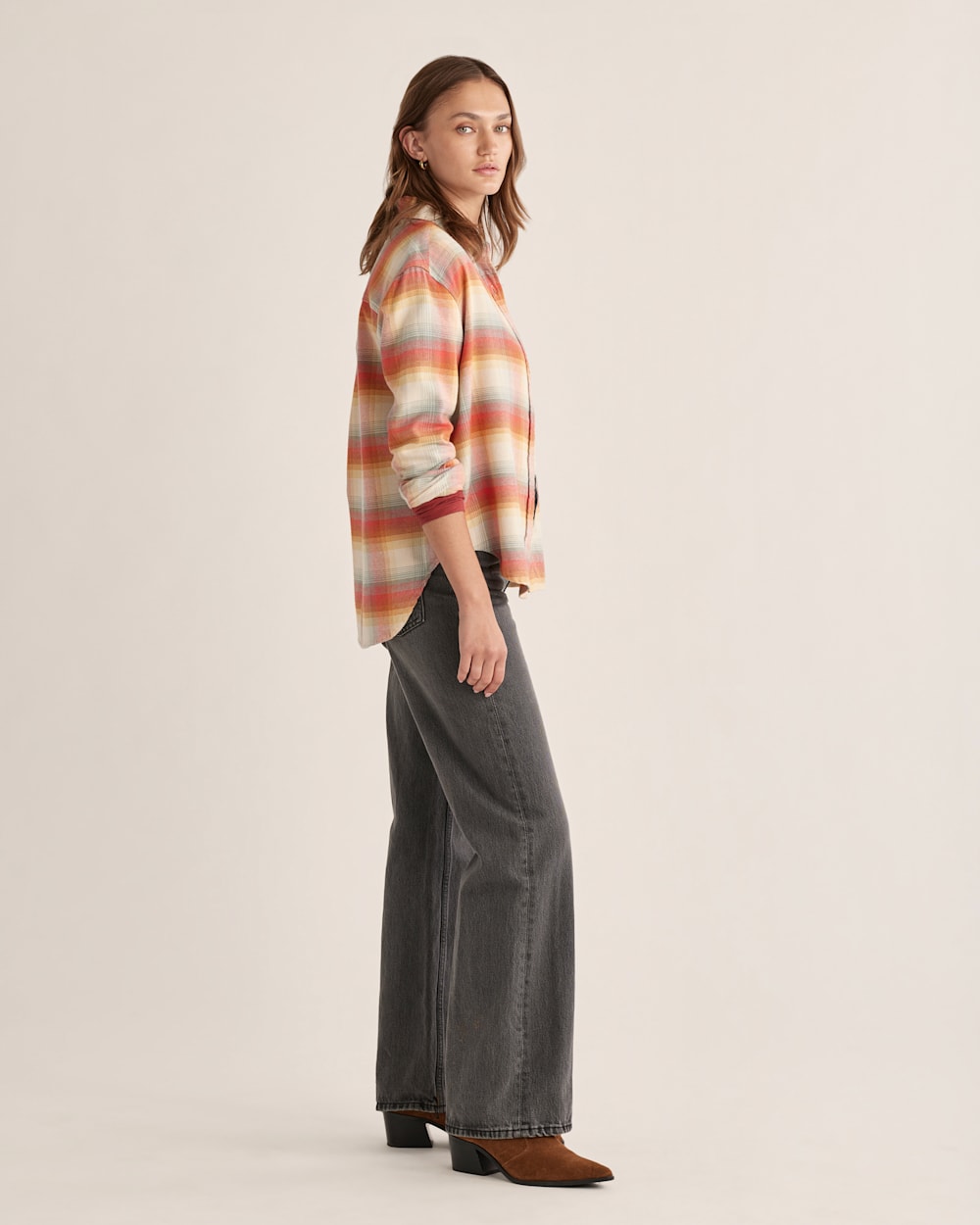 Time's Up Black Multi Plaid Wide Leg Pants