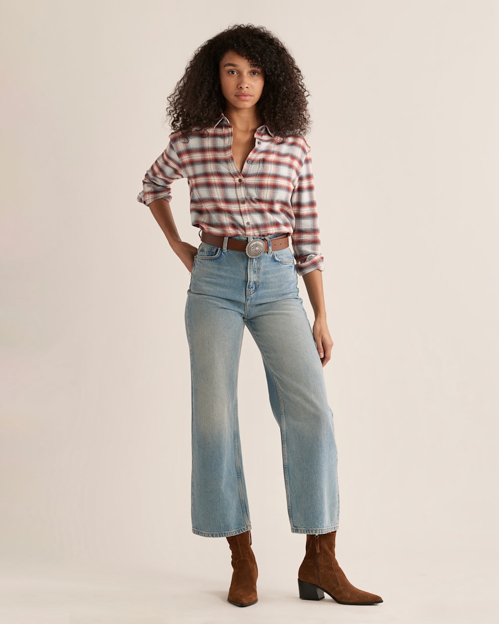 Shop Stylish Women's Boyfriend Doublebrushed Flannel Shirt