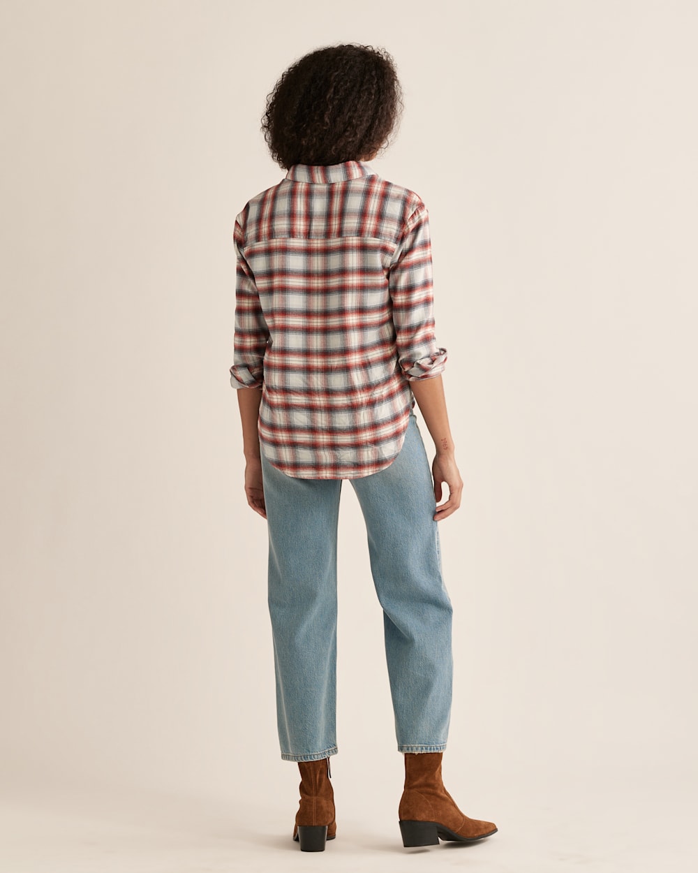 Pendleton Pendleton Women's Long Sleeve Boyfriend Fit Cotton Flannel Shirt, Red Ochre Multi Plaid, X-Large Shop Stylish Women's Boyfriend Doublebrushed Flannel Shirt