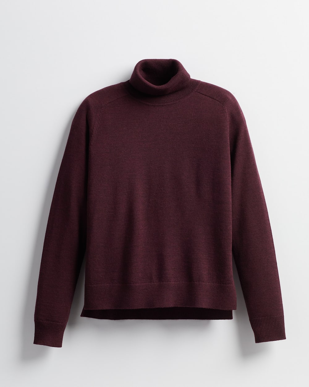 WOMEN'S RAGLAN MERINO TURTLENECK IN WINETASTING HEATHER image number 1