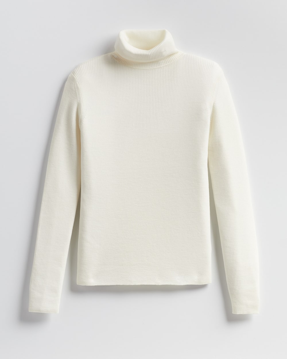 WOMEN'S RIB MERINO TURTLENECK IN IVORY image number 1