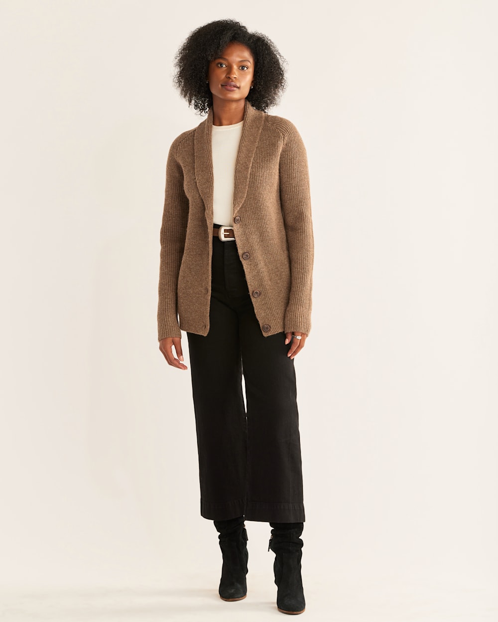 Shearling cardigan hot sale
