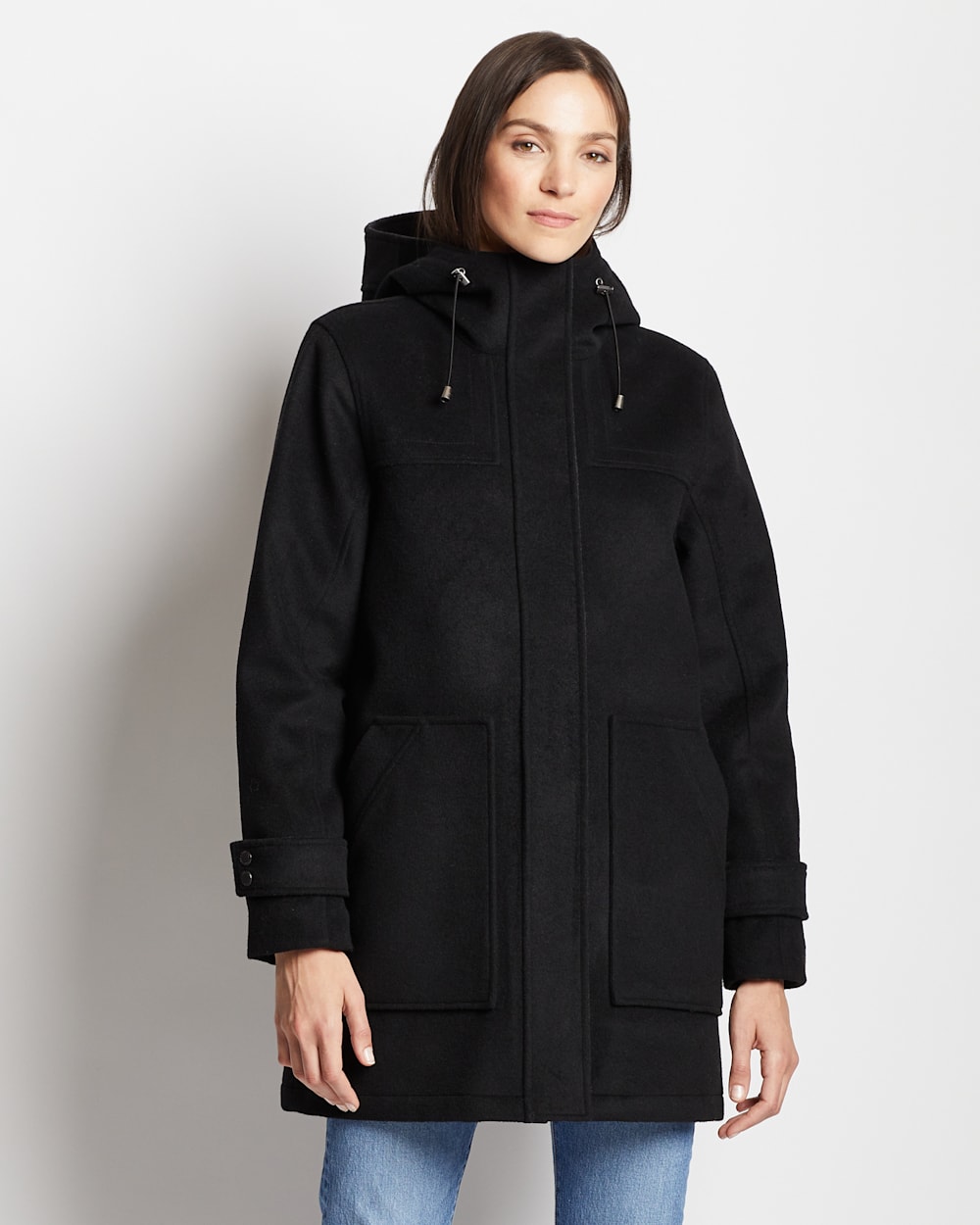 WOMEN'S MONTAUK HOODED COAT IN BLACK image number 1