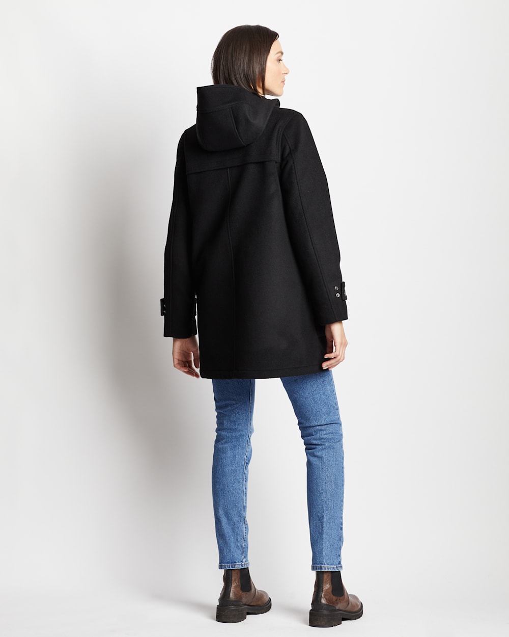ALTERNATE VIEW OF WOMEN'S MONTAUK HOODED COAT IN BLACK image number 4
