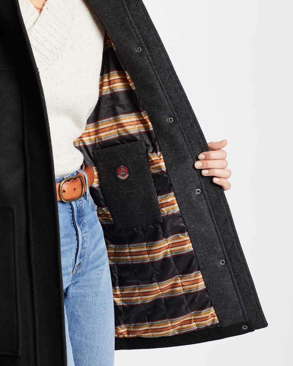 ALTERNATE VIEW OF WOMEN'S MONTAUK HOODED COAT IN BLACK image number 5