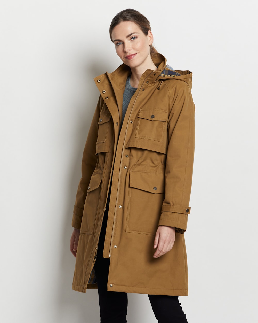 WOMEN'S BANDON LONG UTILITY ANORAK IN OLIVE BRANCH image number 1