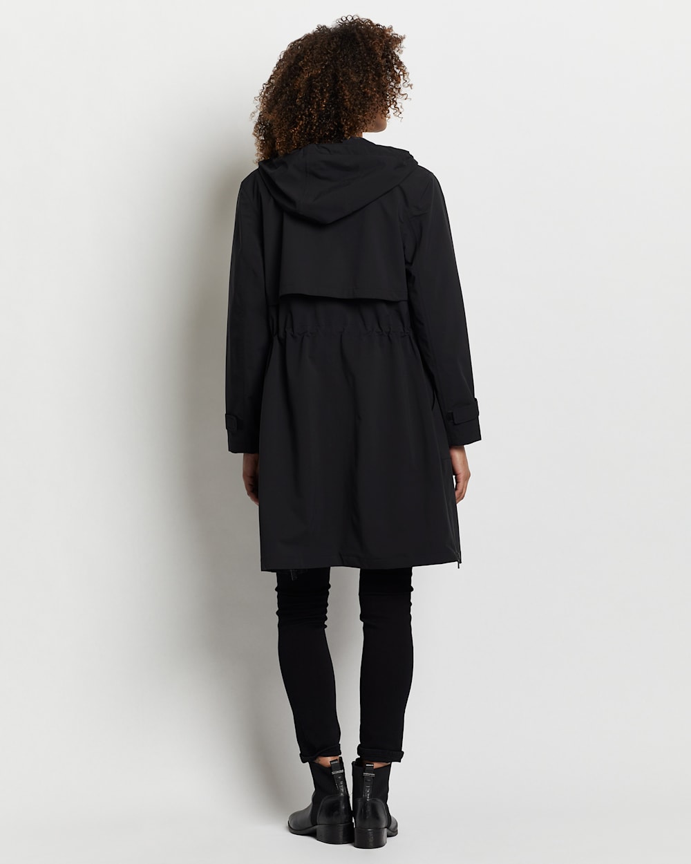 ALTERNATE VIEW OF WOMEN'S PACIFICA MINI RIPSTOP TRENCH IN BLACK image number 3