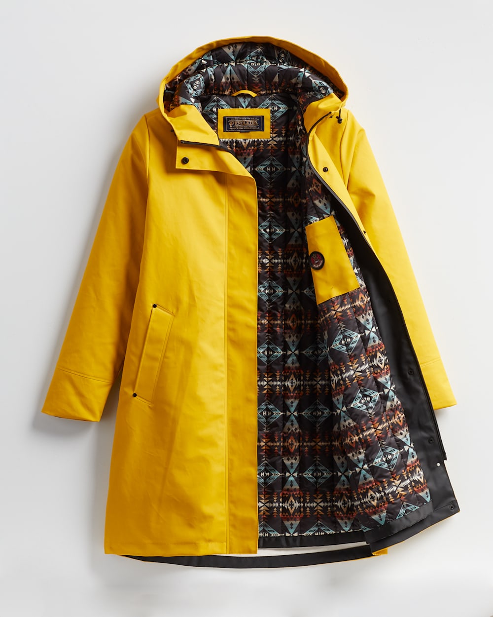 Totes Lined Rain Slicker Yellow MD