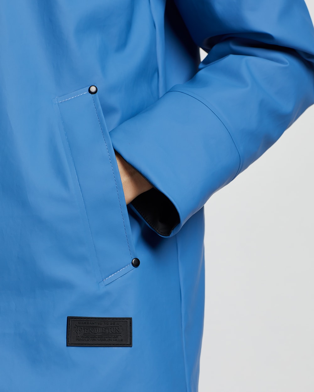 ALTERNATE VIEW OF WOMEN'S VICTORIA A-LINE SLICKER IN MARINE BLUE image number 4