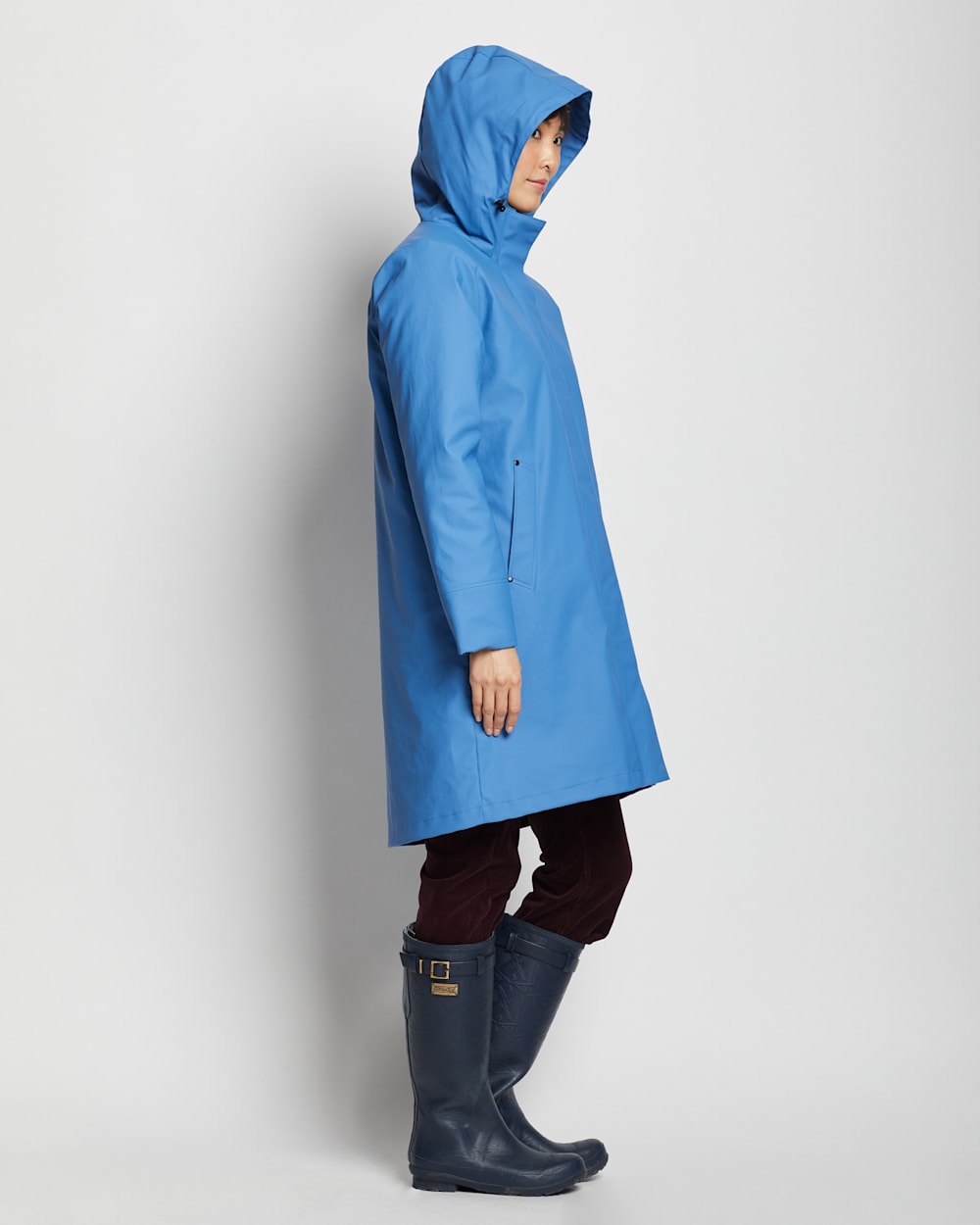 ALTERNATE VIEW OF WOMEN'S VICTORIA A-LINE SLICKER IN MARINE BLUE image number 5