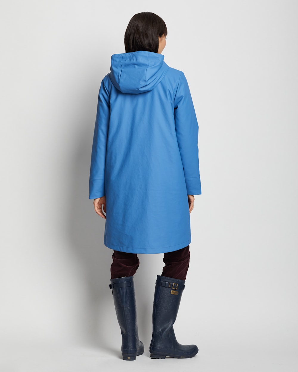 ALTERNATE VIEW OF WOMEN'S VICTORIA A-LINE SLICKER IN MARINE BLUE image number 6