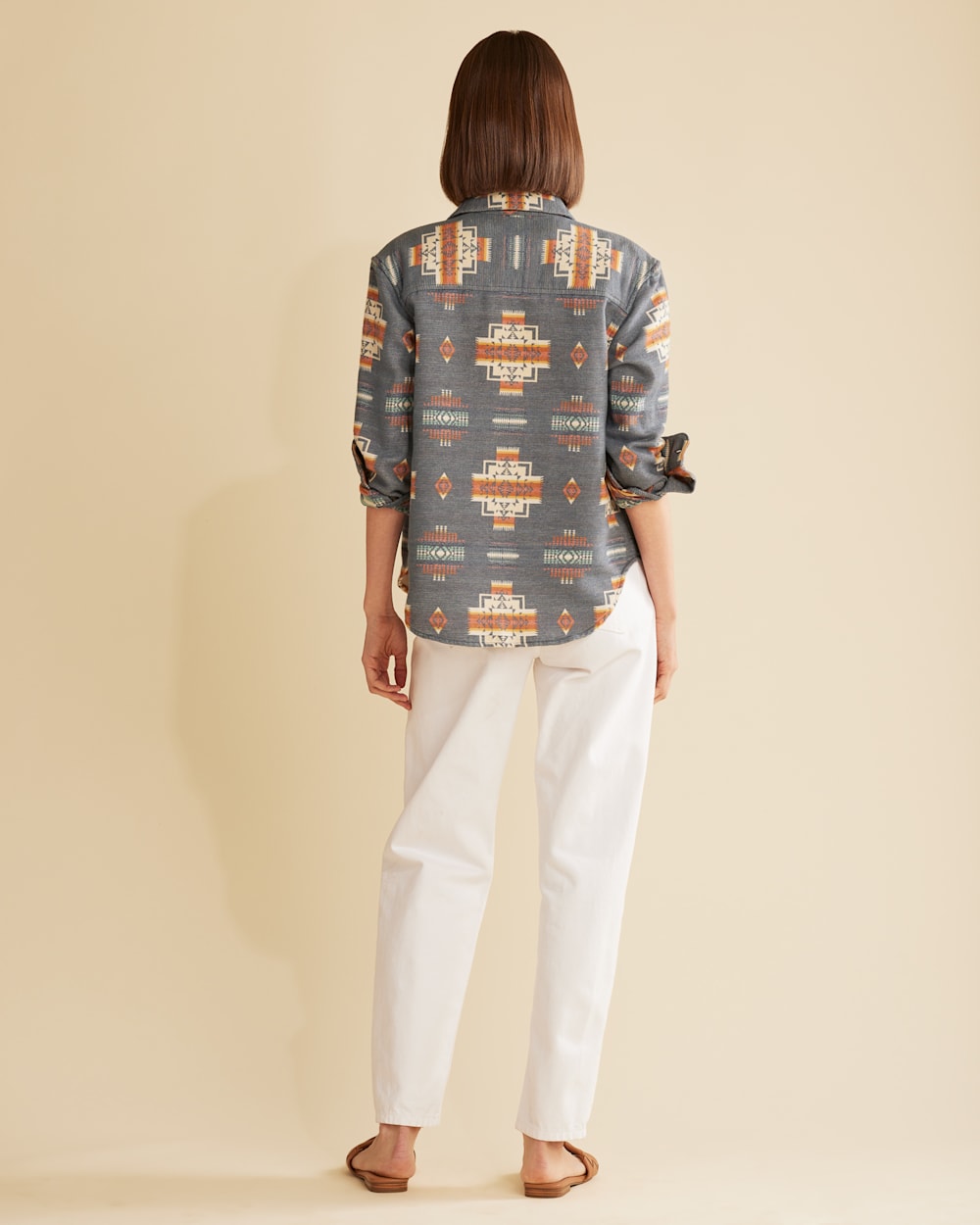 ALTERNATE VIEW OF WOMEN'S DOUBLESOFT LONG BEACH SHIRT IN BLUE CHIEF JOSEPH image number 3