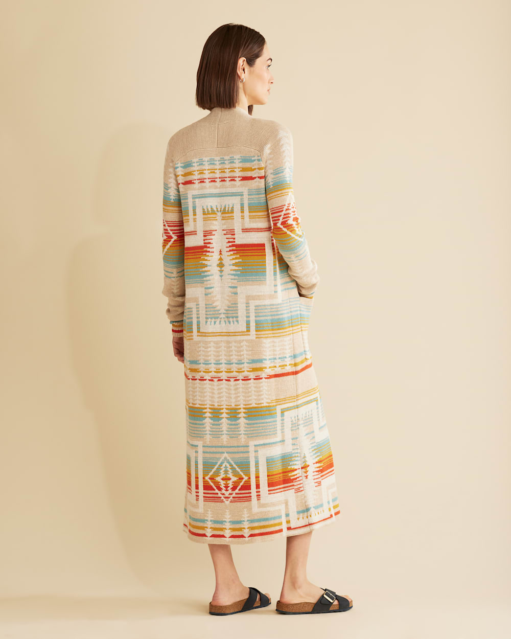 ALTERNATE VIEW OF WOMEN'S HARDING PACIFIC DUSTER SWEATER IN NATURAL LINEN MULTI image number 2