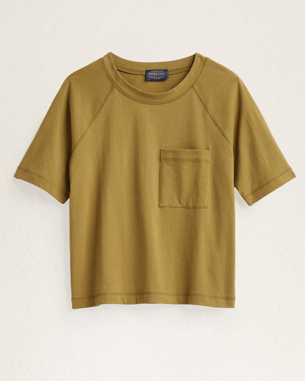 WOMEN'S DESCHUTES RAGLAN-SLEEVE TEE IN OLIVE GREEN image number 1