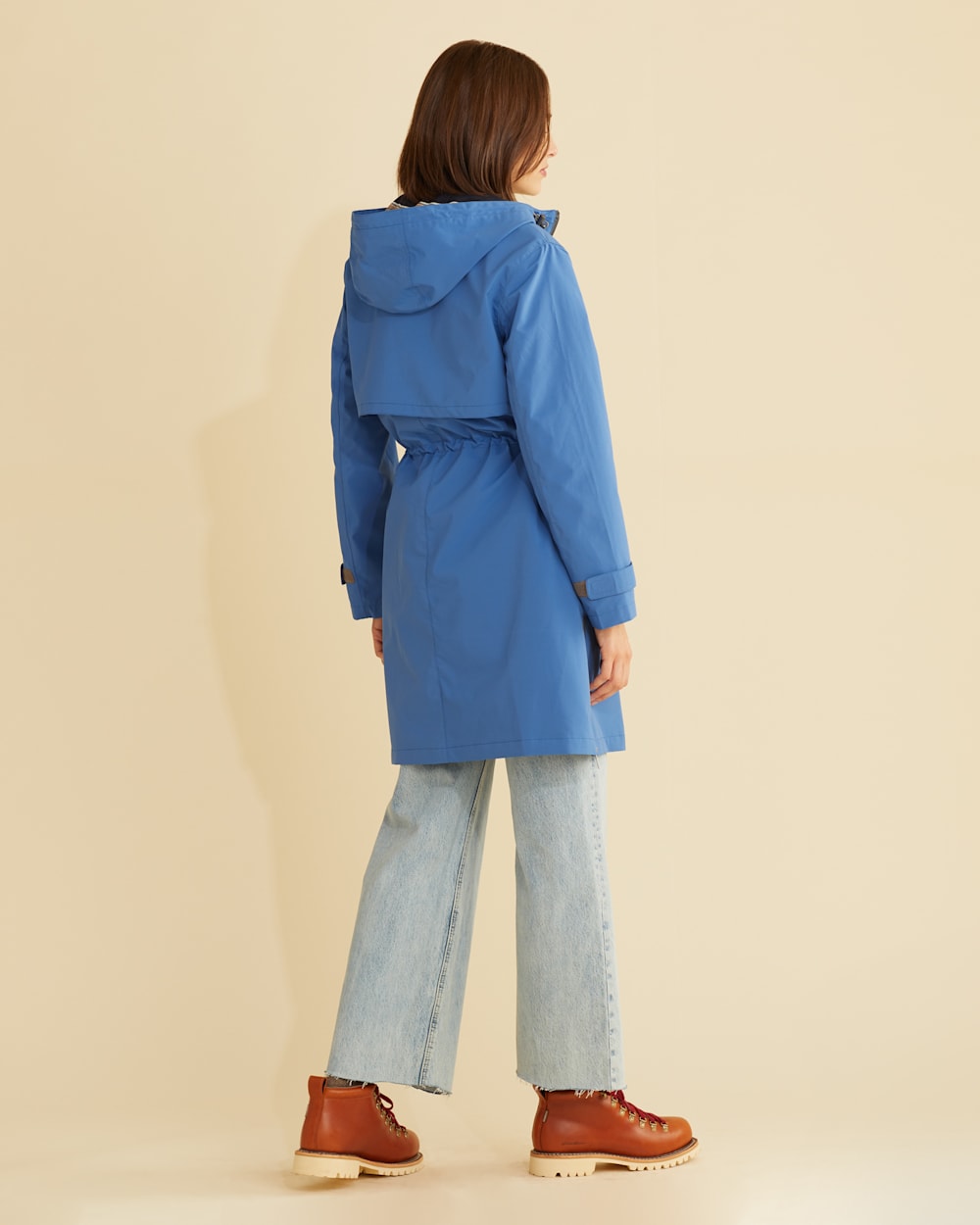 ALTERNATE VIEW OF WOMEN'S PACIFICA MINI RIPSTOP TRENCH IN MARINE BLUE image number 3