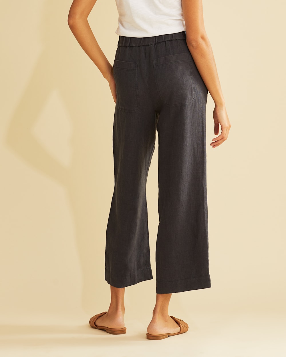 ALTERNATE VIEW OF WOMEN�S BROADWAY LINEN PANTS IN DARK INDIGO image number 4