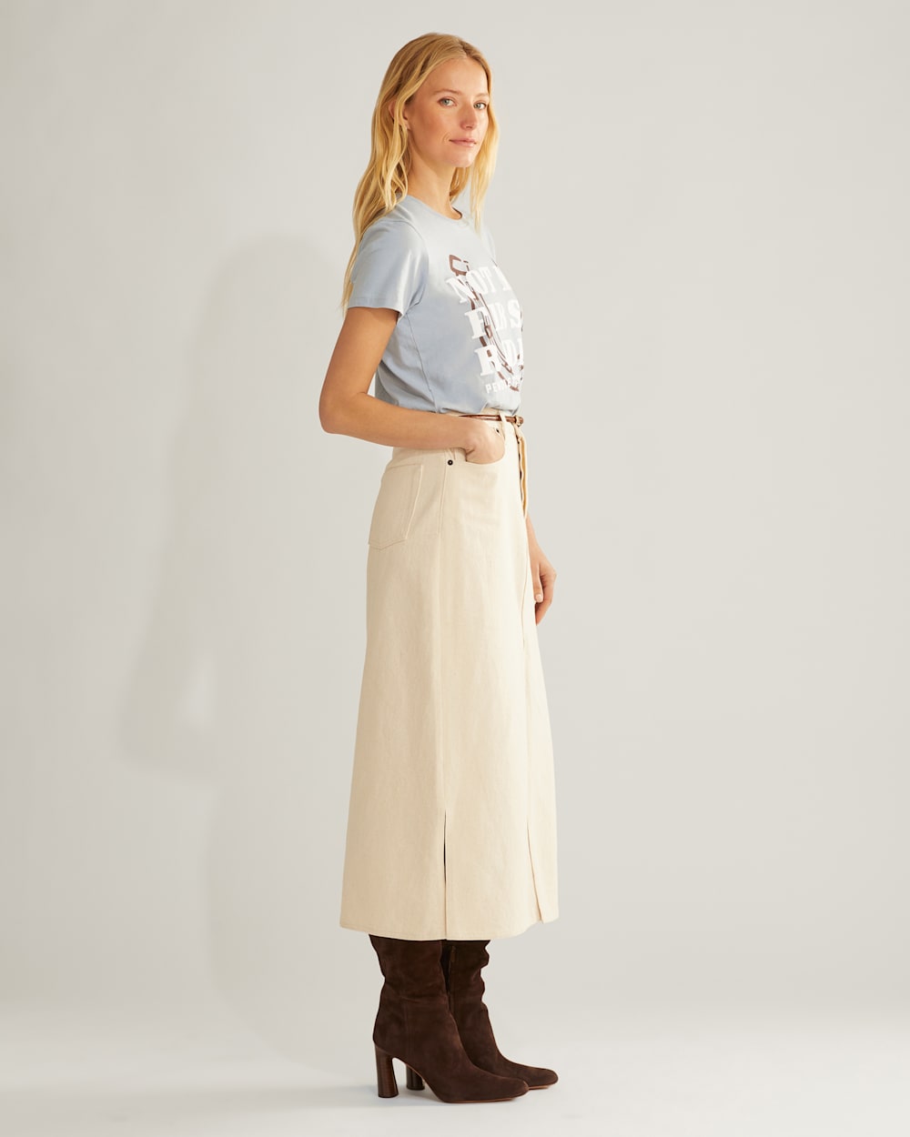 ALTERNATE VIEW OF WOMEN'S RODEO GRAPHIC TEE IN BLUE FOG image number 2