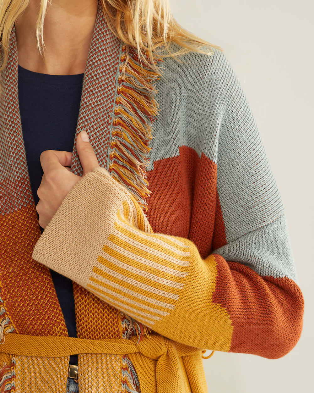 ALTERNATE VIEW OF WOMEN'S COLUMBIA SHAWL-COLLAR CARDIGAN IN DESERT SKY MULTI image number 2