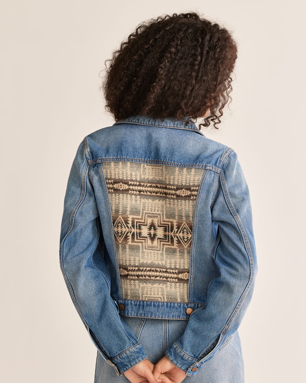 WOMEN'S DENIM/WOOL JEAN JACKET IN HARDING STAR GREY/DENIM image number 1