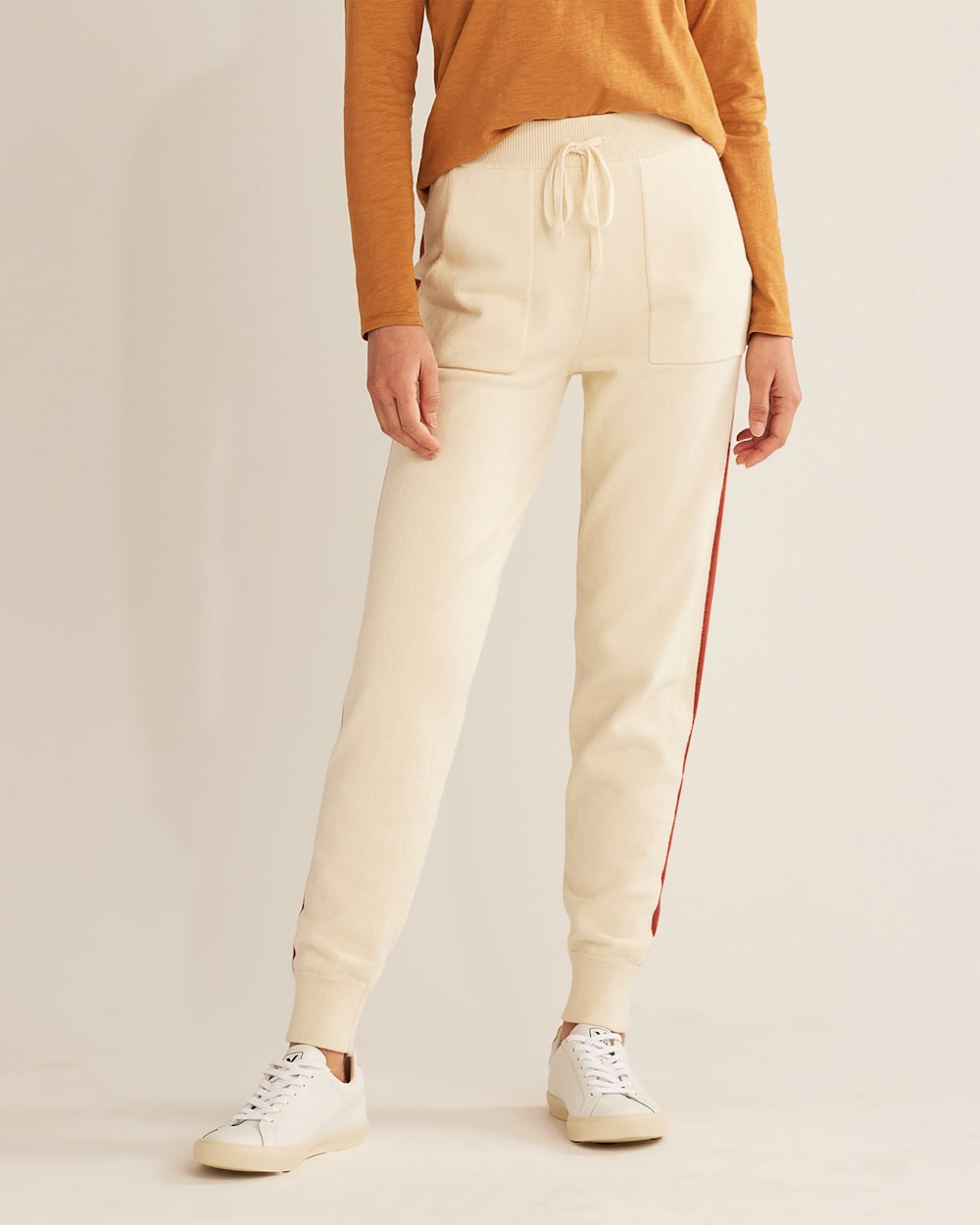 WOMEN'S LOUNGE JOGGER PANTS IN IVORY image number 1