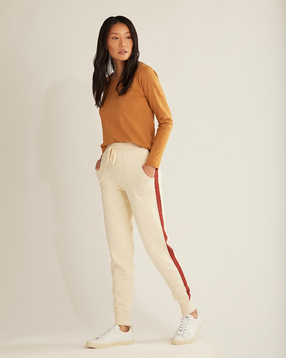 ALTERNATE VIEW OF WOMEN'S LOUNGE JOGGER PANTS IN IVORY image number 2