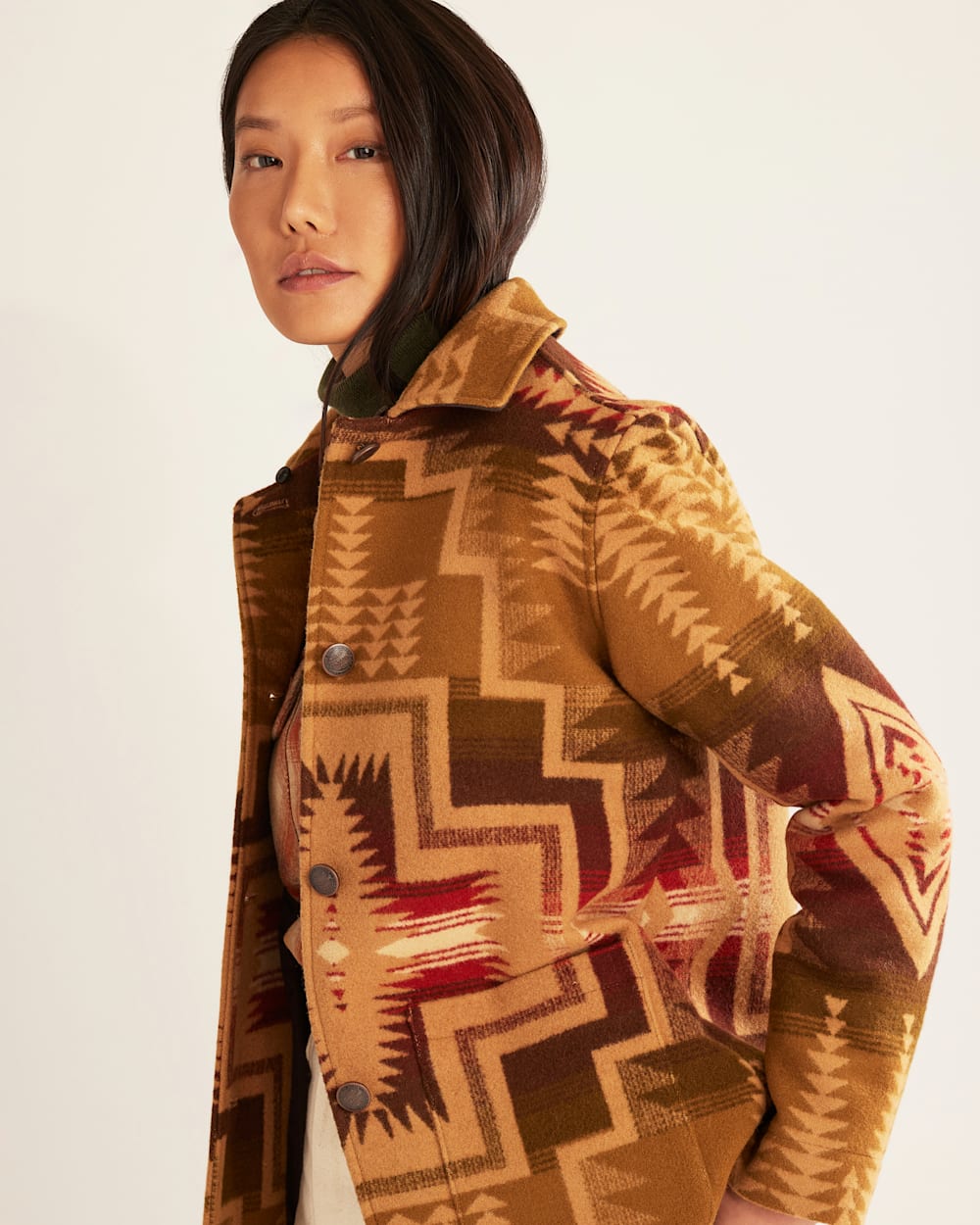 ALTERNATE VIEW OF WOMEN'S BROWNSVILLE COAT IN TAN HARDING STAR image number 7