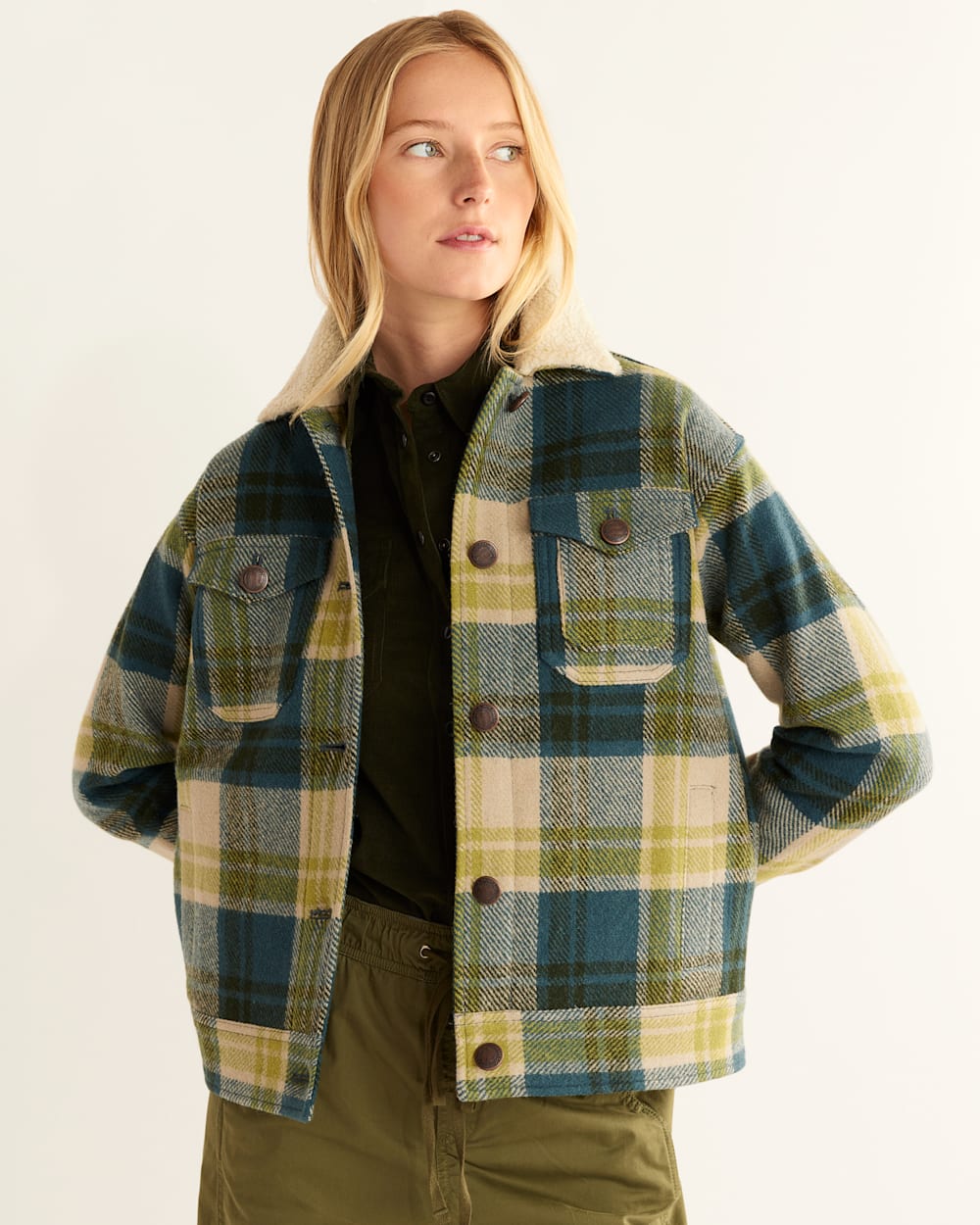 Stay Warm Stylish Women s Wool Stadium Trucker Coat Pendleton