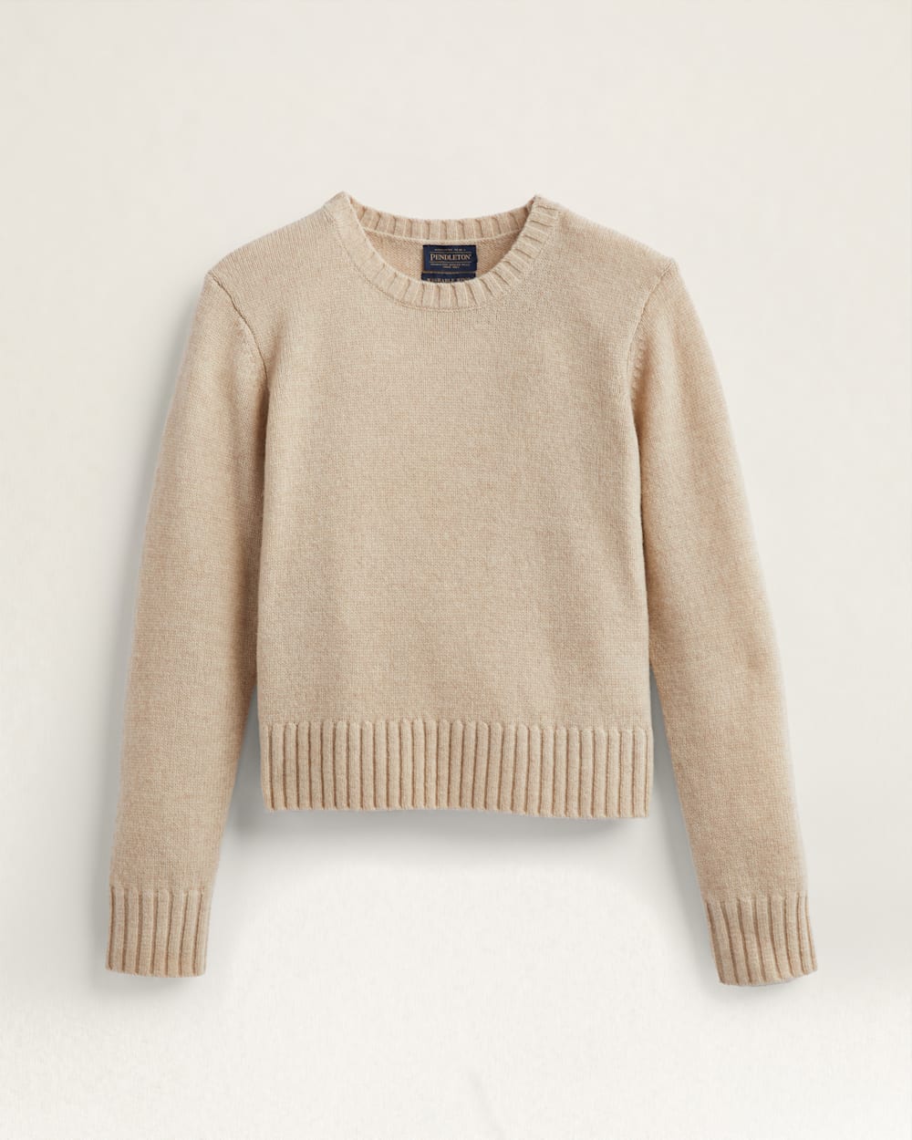 WOMEN'S SHETLAND COLLECTION CREWNECK IN BONE HEATHER image number 1