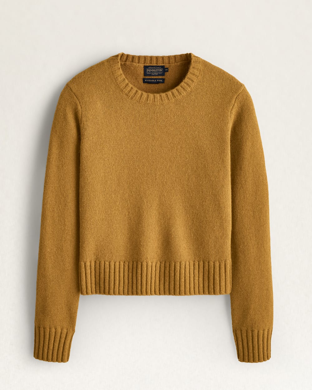 WOMEN'S SHETLAND COLLECTION SWEATER IN DEEP GOLD image number 1