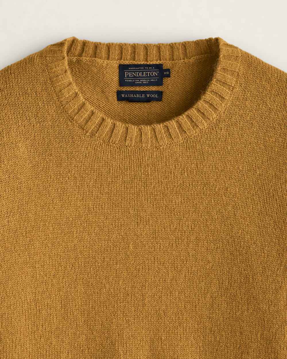 ALTERNATE VIEW OF WOMEN'S SHETLAND COLLECTION SWEATER IN DEEP GOLD image number 2