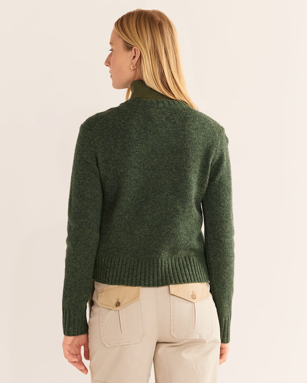 ALTERNATE VIEW OF WOMEN'S SHETLAND COLLECTION CREWNECK IN DARK FIR image number 3