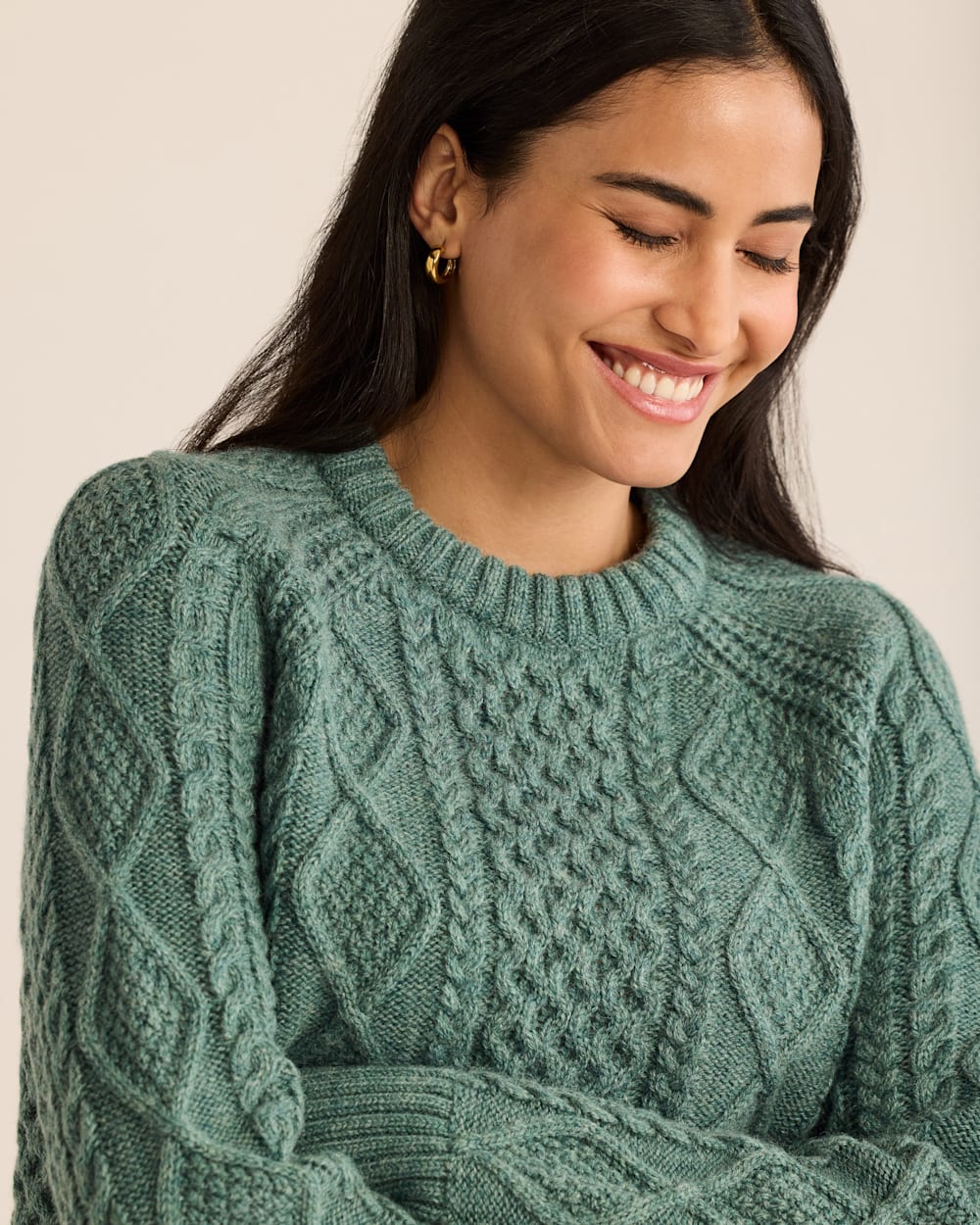 Green fisherman sweater clearance