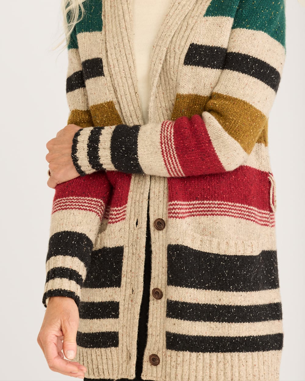 WOMEN S CAMP STRIPE CARDIGAN Pendleton