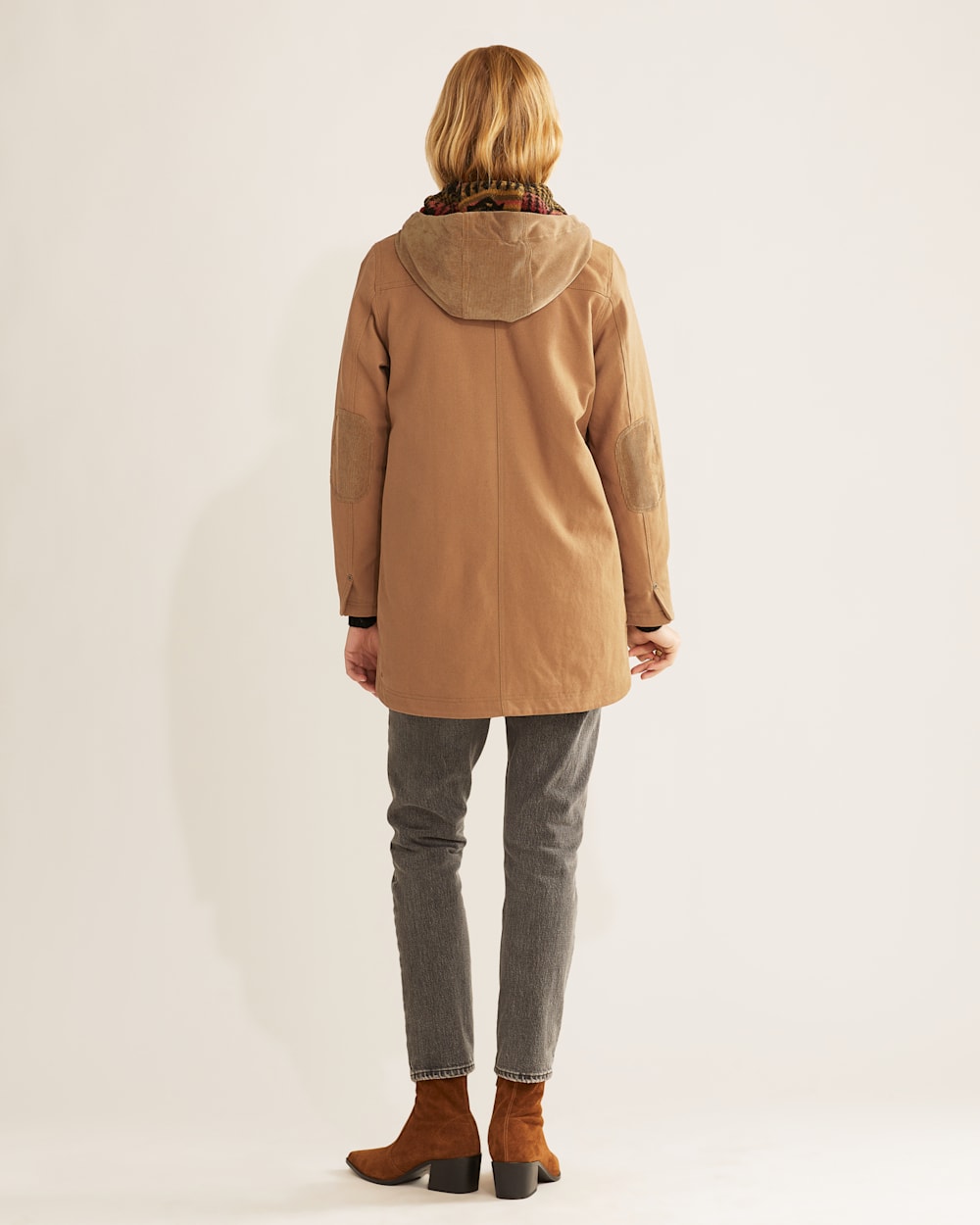 ALTERNATE VIEW OF WOMEN'S MARIAS COTTON CANVAS PARKA IN SADDLE image number 5