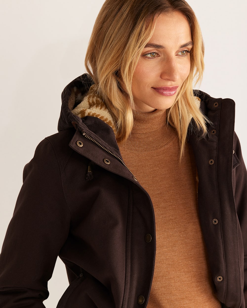 Canvas parka womens top