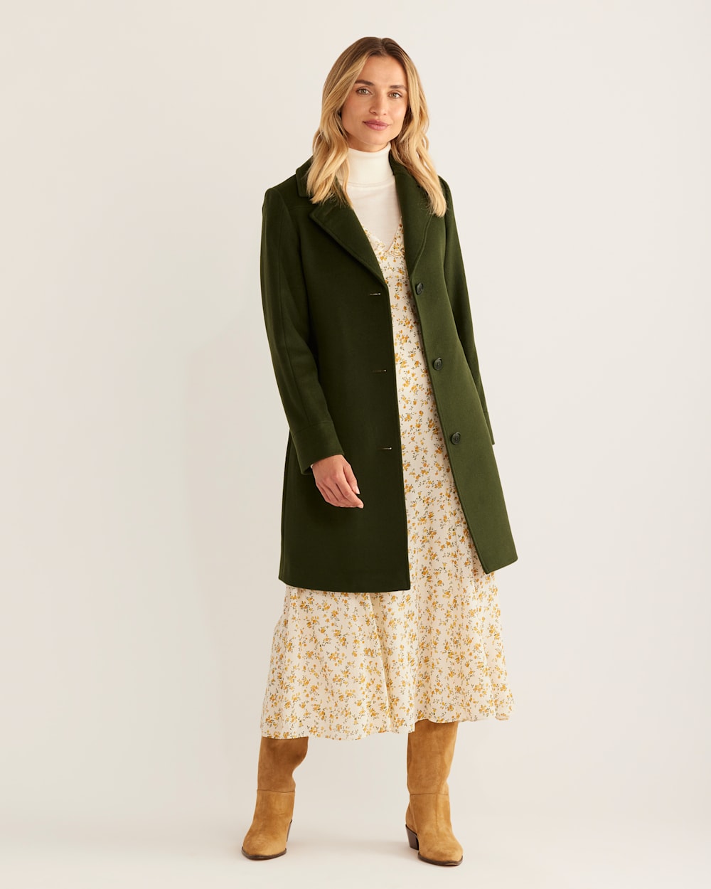 WOMEN'S WALKER WOOL COAT IN VINTAGE GREEN image number 1