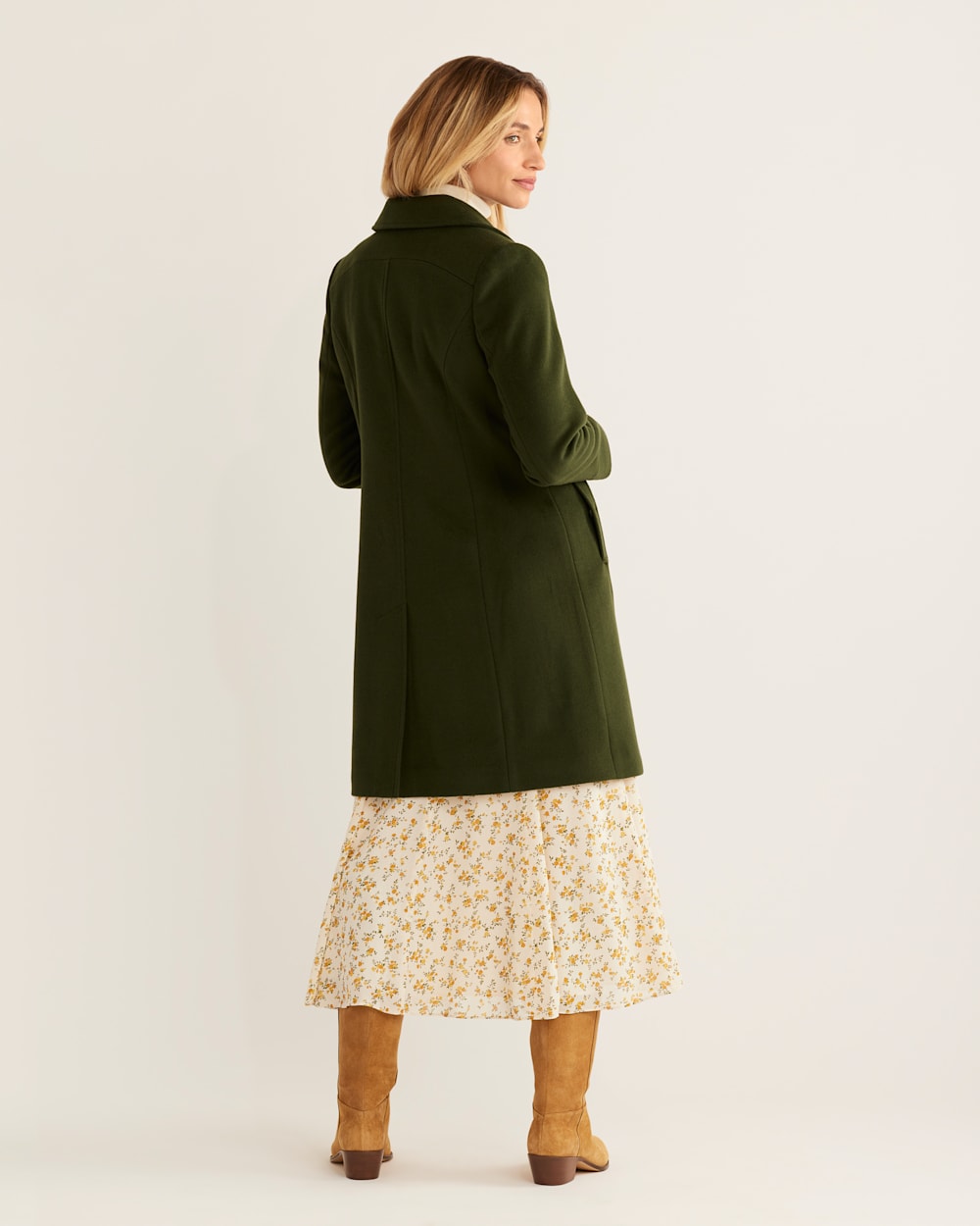 ALTERNATE VIEW OF WOMEN'S WALKER WOOL COAT IN VINTAGE GREEN image number 3