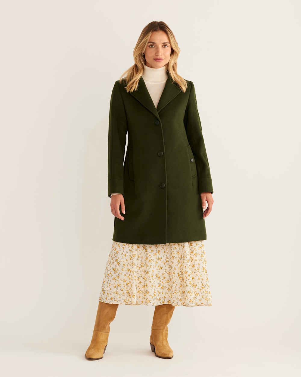 ALTERNATE VIEW OF WOMEN'S WALKER WOOL COAT IN VINTAGE GREEN image number 4