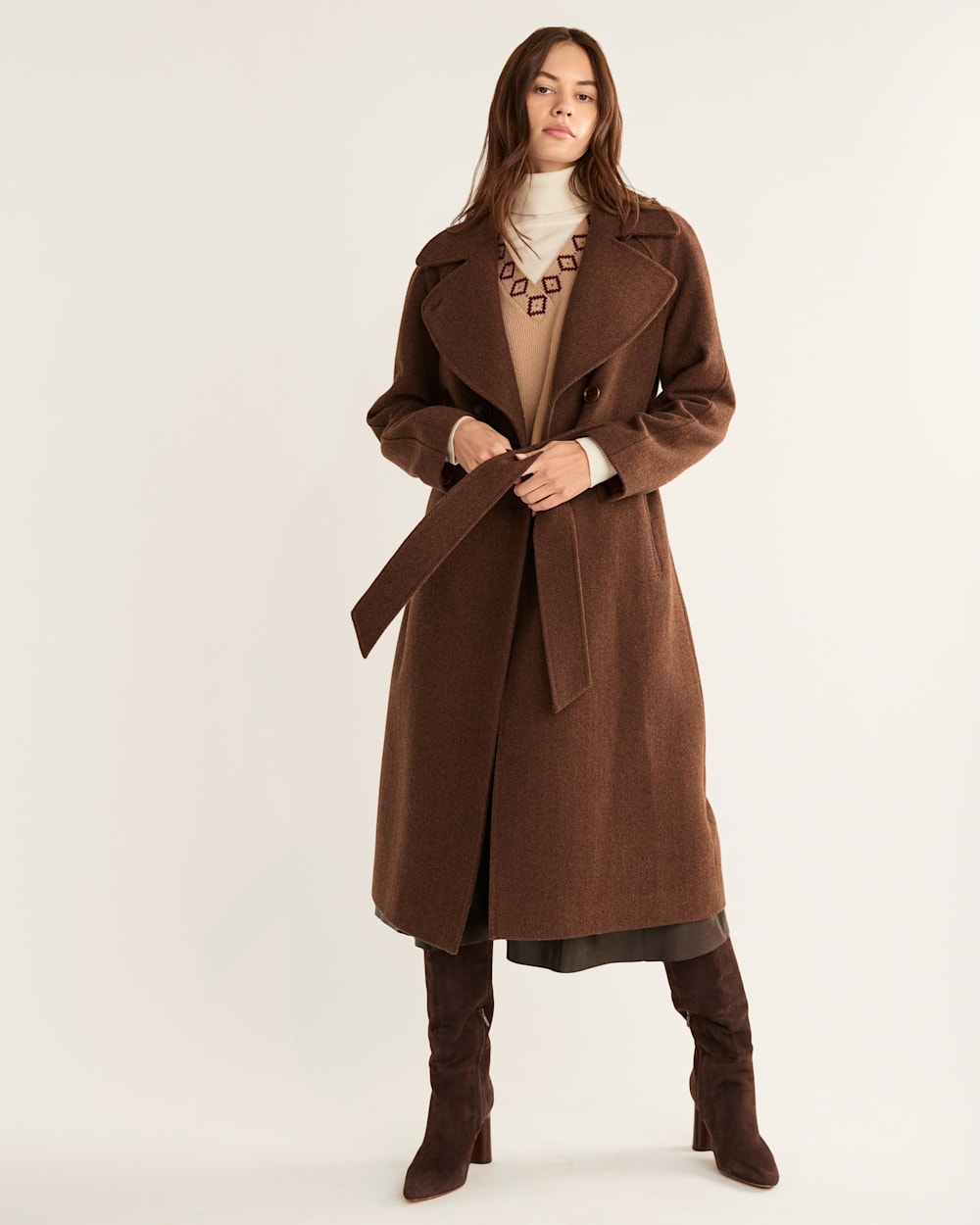Long wool trench sales coat