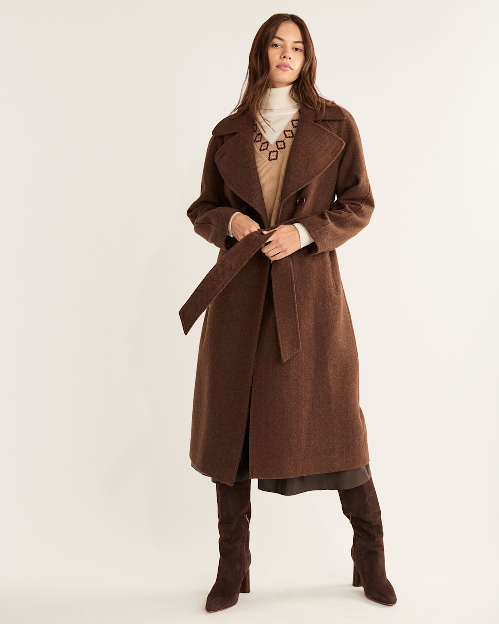 Look Stylish & Feel Cozy in Women's Uptown Long Wool Coat