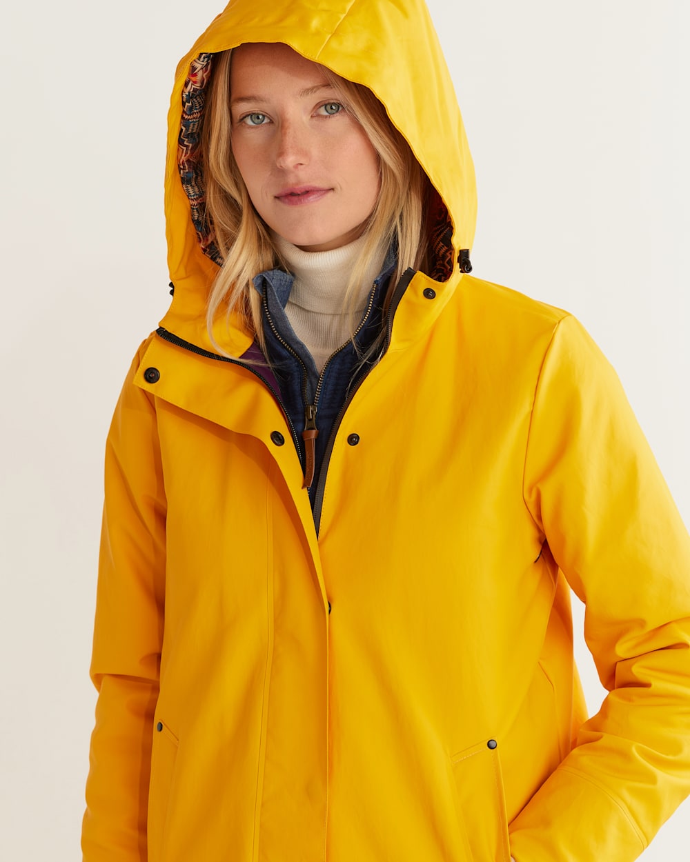 ALTERNATE VIEW OF WOMEN'S VICTORIA A-LINE SLICKER IN SUNSET image number 4